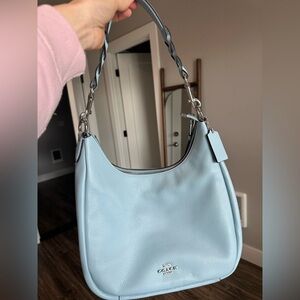 Coach Light Blue Leather Shoulder Bag